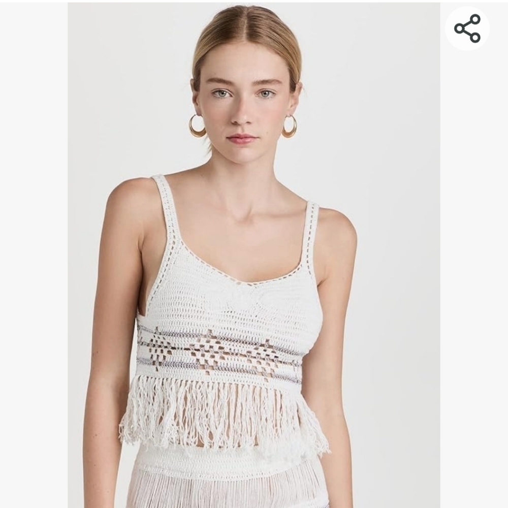 NWT✨️Misa Fringe Crochet Top Size Medium - Picture 2 of 14